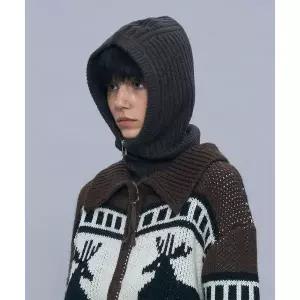 매장정품 파르티멘토 우먼 PARTIMENTO WOMEN 니트 바라클라바_브라운 DPW-009BR 208989