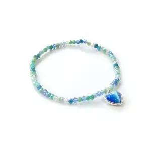 FB122 블루 캣츠아이 하트 합성석팔찌