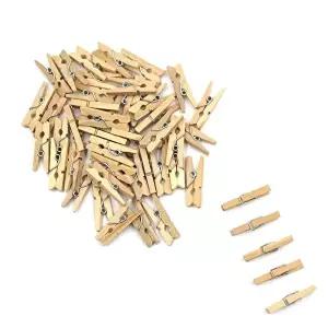 고품질 미니 나무집게 50개입 나무집게 폴라로이드집게 메모지집게 포토존 나무집게대량 WFIV2ZG