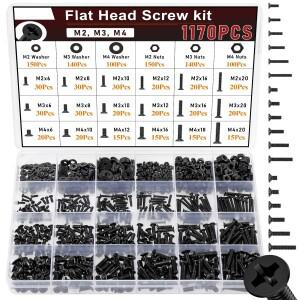 6001170pcs M2 M2.5 M3 M4 노트북 나사 키트 전자 제품용 미니 소형 소형 교체 컴퓨터