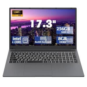 백라이트 키보드가 있는 17인치 듀얼 노트북 인텔 사이즈 셀러론 C타입 TYP 웹캠 윈도우 HDMI 대형 있는 SSD 8GB 폰트 컴퓨터 N5095 USB3 256GB WI BULETOOTH RAM FI 11이 키보드