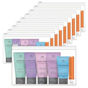 미니스 여행용세트 x 10개 여행용 샴푸 린스 바디워시 칫솔 치약 클렌징폼 6종 세트 휴대용 트래블키트