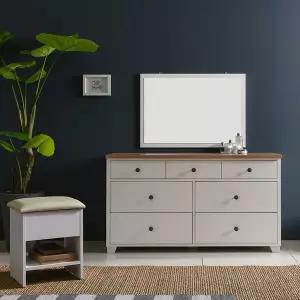 [장인가구]뉴 로망스 와이드 서랍 화장대(스툴포함)