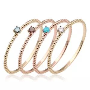 [주얼레이디] 14K 심플탄생석반지