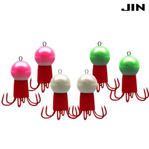 쭈꾸미볼 6개입 바늘 애자 갑오징어 바다 루어 낚시 두족류 하드베이트 빨간쭈꾸미볼