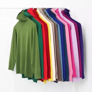 여자 비스코스 캐시미어 목폴라 터틀넥 니트 빅사이즈