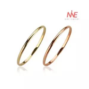 나인주얼리 18k 엥게이지2 반지 레이어드링 금반지