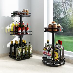 비텐 풀메탈 블랙 회전 양념통정리대 주방선반 양념통선반