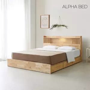 알파침대 몬드 LED 원목 1단 수납침대 SS+매그노 파워스프링