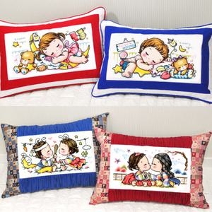 십자수 베개 등쿠션 패키지 만드는 재료 포함 실 바늘 도안 만들기 방과후 돌봄교실 수업