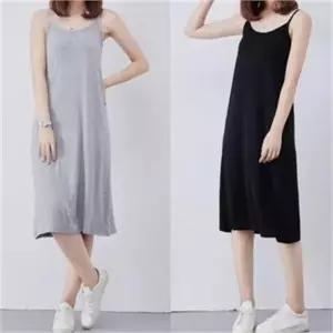 [오노마] ONM 면원피스 미디 사이즈 무릎 위 기장 민소매 홈웨어 (S7849204)