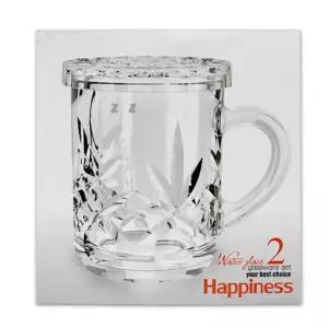 투명 크리스탈 유리컵 카페컵 뚜껑머그 대 물컵 물잔 홈카페 커피잔