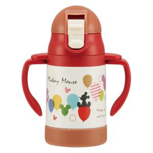미키마우스 양손잡이 실리콘 빨대컵 240ml / 유아동 스텐레스 보온 보냉병