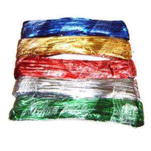 빵끈혼합대포장(약190m) X 5색상(혼합)(5개단색)/칼라타이/칼라포장끈/만들기재료/공예/선물포장/팬시