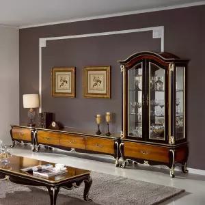 무료배송 벤티 엔틱 원목 거실장세트 2000 (거실장+장식장+협탁)