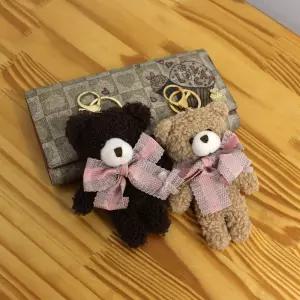 인형옷 제작 가능 국내 귀여운 뽀글 곰돌이 테디베어 곰 인형 미니 커플 키링 가방 장식 악세사리 선물 백참 열쇠고리 키홀더