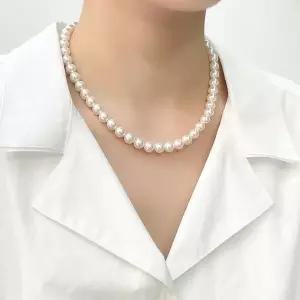 [오팔하우스]925Silver 8mm 진주 비드 목걸이 OPHEN188 (S7901124)