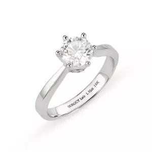 [도로시] 18k 랩그로운 다이아몬드 1캐럿 6프롱 솔리테어 반지