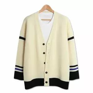 [하프클럽/탑보이]소매 배색 오버핏 가디건 (NL001)