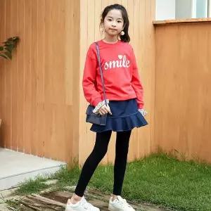 [보리보리/쿠키하우스]엘도라 데님 치마 레깅스_블랙