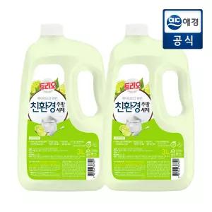 트리오 베이킹소다 담은 주방세제 라임향 3L 용기 x 2개