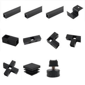 AL각파이프 각파이프연결소켓 마감캡 흑색 25X25/1500mm