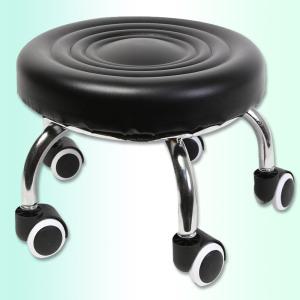 원앙산업 작업의자 쿠션 낮은 의자 블랙 원형 둥근 작은 등받이 없는 낮은스툴 작업