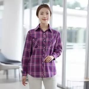 엄마옷 면 체크 남방 1GHJ17517 중년여성 마담 60 70대  빅사이즈 할머니