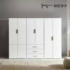 장인가구 세이스 4도어 3단서랍 2400 이불 옷장