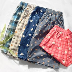 국산 남성 여성 순면100% 캐릭터 5부 잠옷 바지 홈웨어 남녀공용 파자마 커플