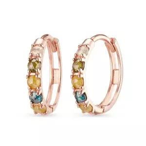 [도로시] 18k 멀티 러프다이아몬드 링귀걸이