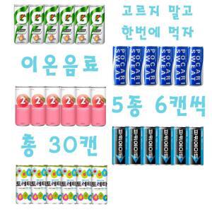[한번에먹자] 이온음료 5종 각 6캔씩 / 게토레이+포카리스웨트+이프로 부족할때+파워