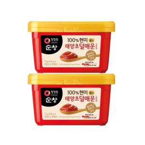 청정원 순창 현미 태양초 덜매운 고추장 골드 1kg 2개