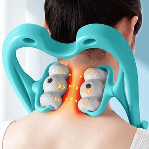 뒷목 마사지기 핸디 6구 마사지롤러 목 어깨 종아리 휴대용