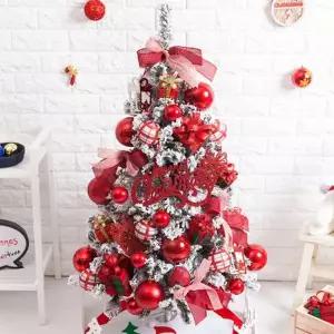 [텐바이텐]크리스마스 스노우 트리 장식 풀세트 진주선물 120cm 단면