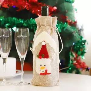 [텐바이텐]크리스마스 린넨 와인병 주머니 (눈사람)