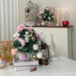 [텐바이텐]크리스마스 미니 털실 오너먼트 트리 풀세트 2컬러