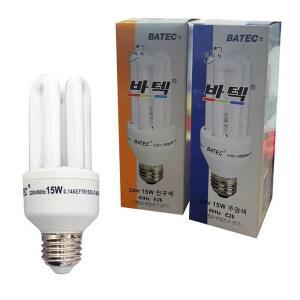 [셀러허브]바텍15W 안정기내장형 램프 삼파장전구 E26다마 (S11118254)