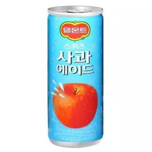 [롯데칠성음료]델몬트스퀴즈사과에이드240mlx60캔