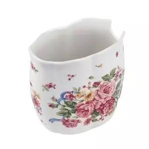 도자제 밥주걱 거치대 약10.5x10.5cm 꽃무늬