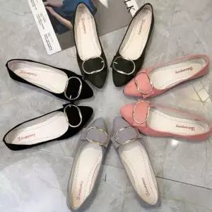 [라일리] Rly 225-255mm 스웨이드 버클리본 플랫슈즈 빅사이즈 단화