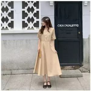 [오노마] ONM 원피스 플레어원피스 빅버튼원피스 베이지 빅버튼 플 (S12077582)