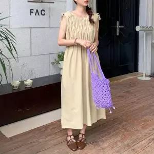 [오노마] ONM 패미닌 여성 데일리 바캉스 민소매 롱원피스 원피스 (S10764475)