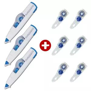 플러스 수정테이프 3개 리필 6개 세트 36패키지기획상품 WH-605 605R 화이트 지우개 수정용품/