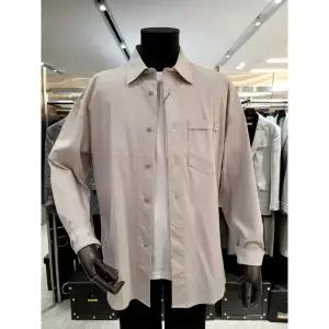 갤러리아 본 라이트 베이지 포켓 디테일 오버핏 셔츠 BN3SBA622