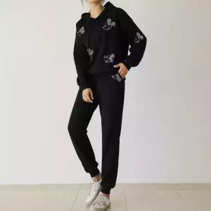 [핑크시슬리] SET/미키 전판핫픽스 후드 트레이닝세트