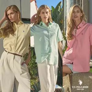[런칭가 129000원][U.S. POLO ASSN.] USPA 여성 시어서커 셔츠 3종 (HUPS239208)