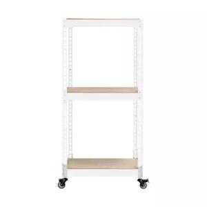 철제 조립식 강화 대형바퀴 이동식선반 3단 900 x 300 x 1950