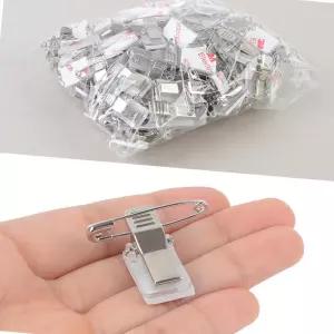 부착식 집게핀 100개 명찰걸이 집게삔