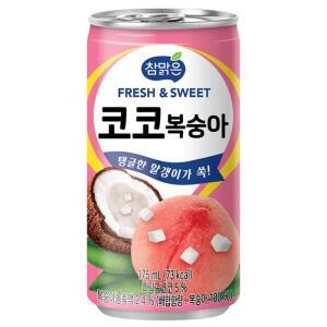[일화] 참맑은 코코 복숭아 175ml x 30캔 캔음료 음료수